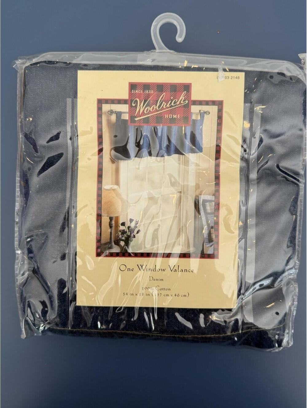 Woolrich Denim Valance 54X18 New In Package